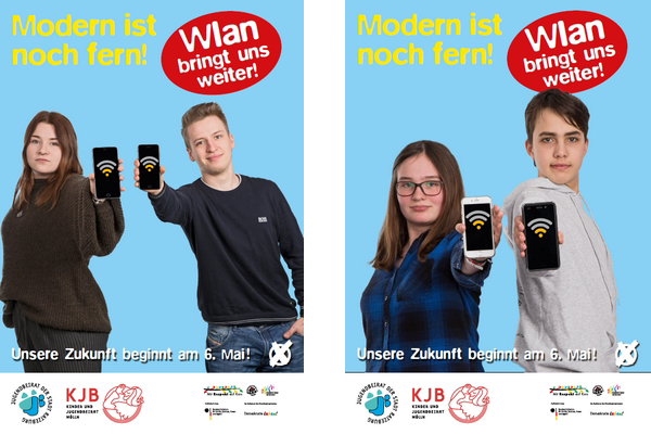 Ratzeburger und Möllner Jugendbeiräte plakatieren mit
